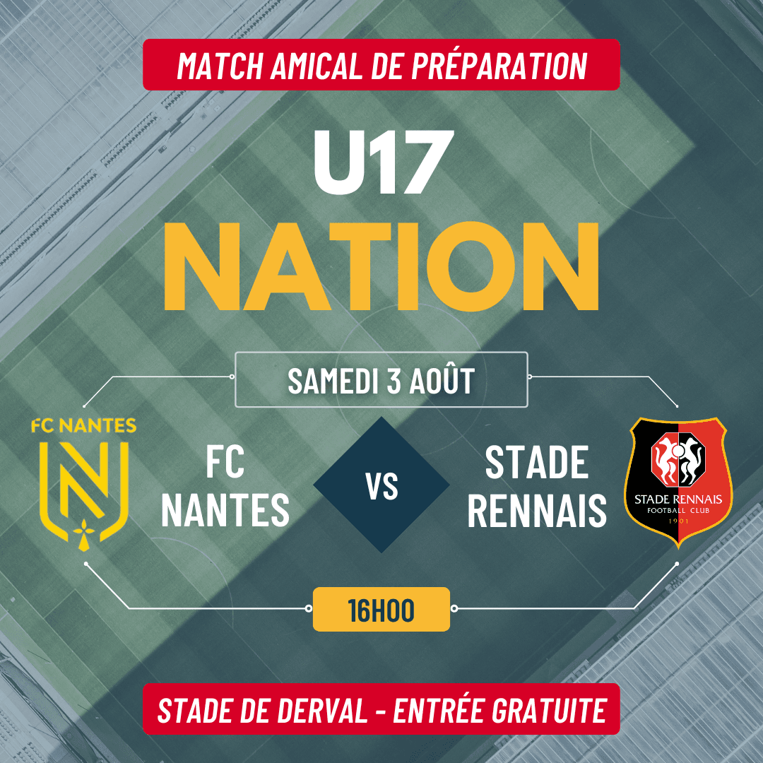 Image de l'article Match amical U17 Nation : FC Nantes - Stade Rennais