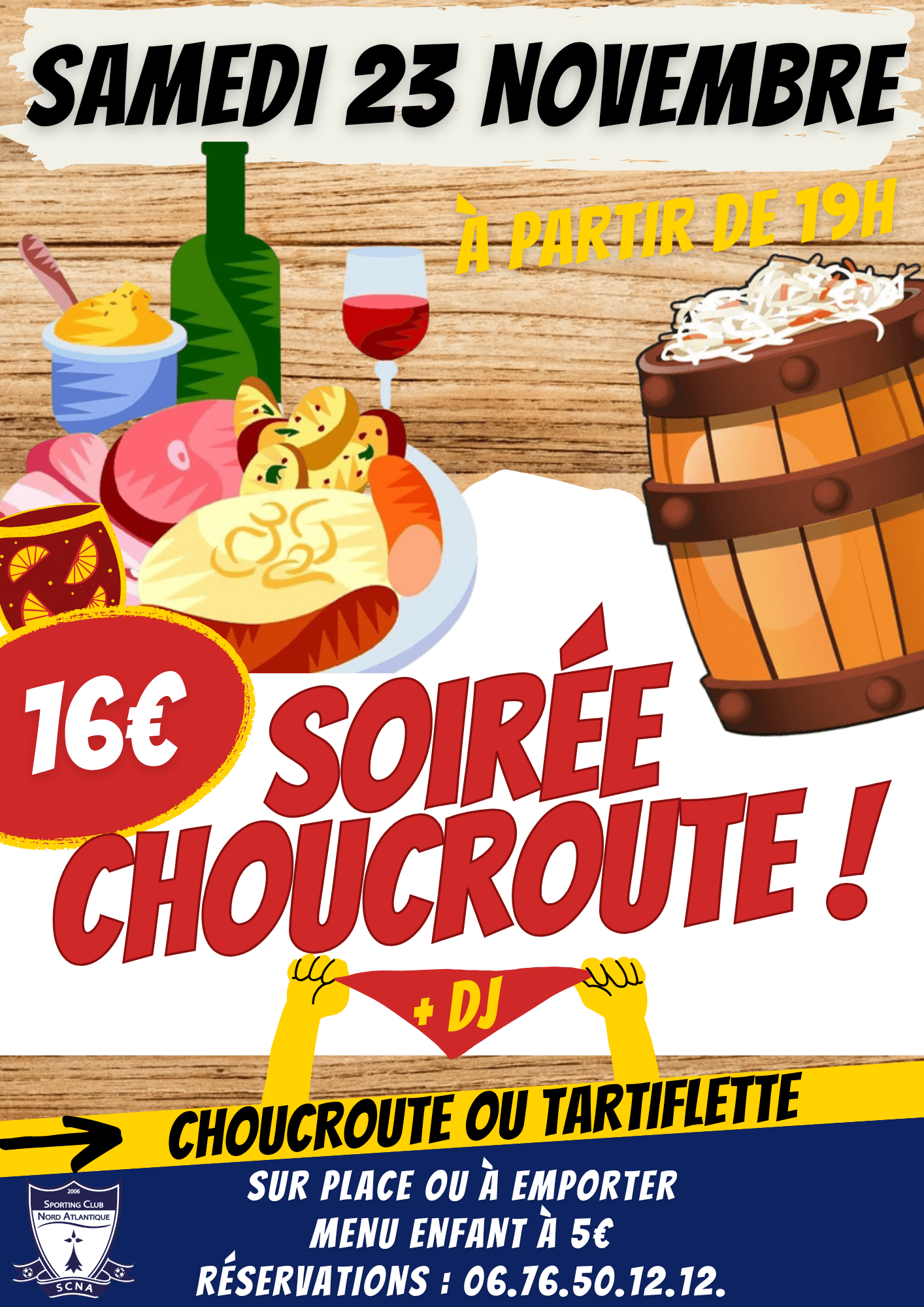 Soirée choucroute le 23 Novembre