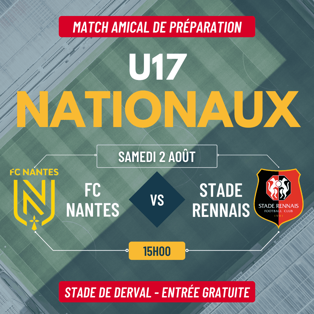 Image de l'article Match amical U17 : FC Nantes - Stade Rennais